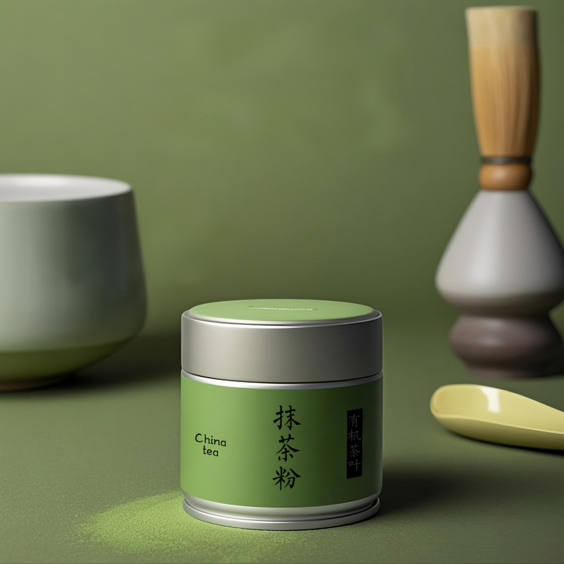 50 グラム抹茶粉末缶密封スパイラル口溶接缶茶包装コーヒー包装缶ブリキ缶工場|undefined