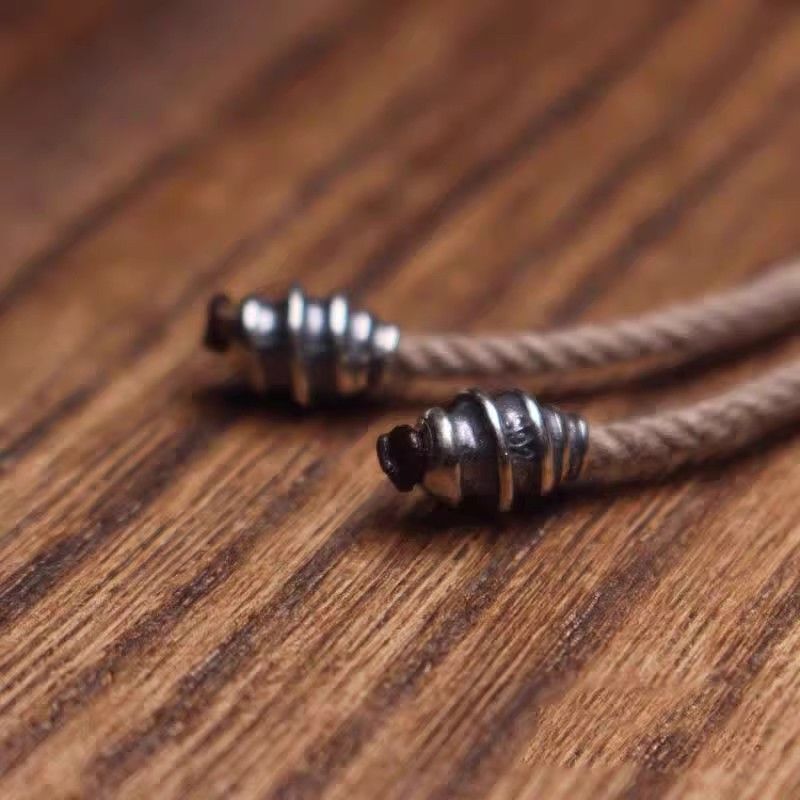 A Pair of Pure Torque Spiral Beads for DIY Bracelets, with Star and Moon-Shaped Beads and Small Spacer Beads Accessories