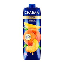 泰国进口CHABAA恰芭芒果桃汁1升*12瓶原箱发货果汁饮料