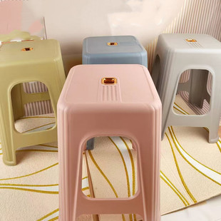1569 Plastic Stool for Home Use, Stackable, Thickened Bench for Dining Room, Living Room, Outdoor Stool, Daily Necessities, Wholesale from Local Market
