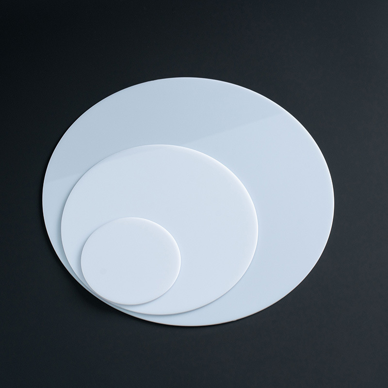 3MM厚奶白半透明亚克力圆片DIY挂件手办玩具底座扩散板任意切割