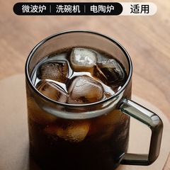 CAFE DE KONA 单品美式花式拿铁咖啡杯高硼硅玻璃花茶杯-可微波炉