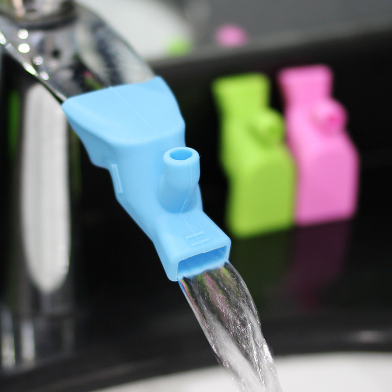 Silicone Faucet Extender Anti-Splash Hose Kidsren's Nozzle Multi-Functional Practical Rotatable Extender Connector