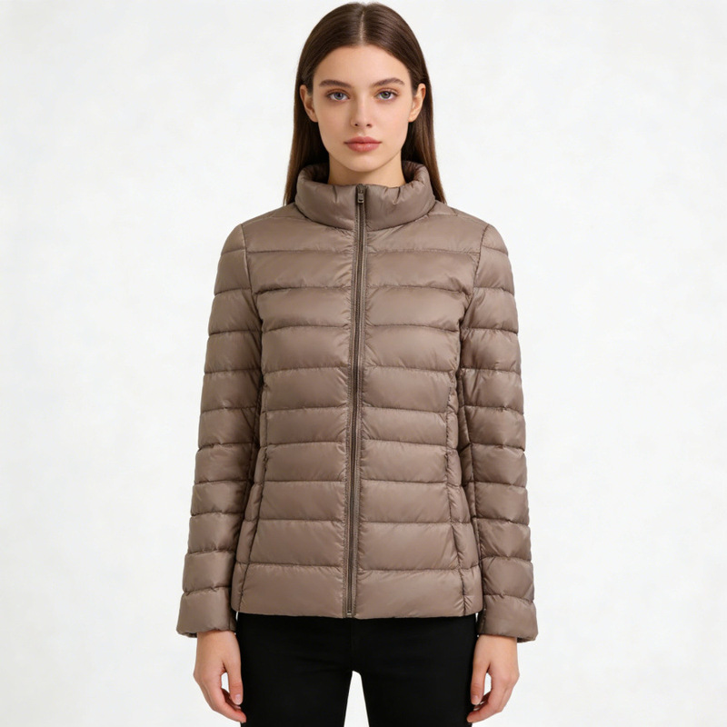 Fashionable Autumn and Winter Lightweight down Jacket for Women, Stand Collar, Short Style, White Duck Down, Slim Fit, Plus Size 7XL, Winter Coat, Cross-Border Fashionable Autumn and Winter Lightweight down Jacket for Women, Stand Collar, Short Style, White Duck Down, Slim Fit, Plus Size 7XL, Winter Coat, Cross-Border