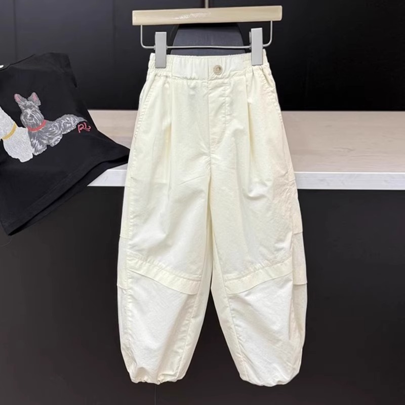 Girls' Anti-Mosquito Pants Summer 2025 New Children's Thin Casual Pants Summer Outfit Girls' Patchwork Jogger Pants Trendy