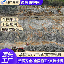 厂家边坡防护网山体滑坡拦截柔性钢丝绳护坡网边坡主动防护网RXI