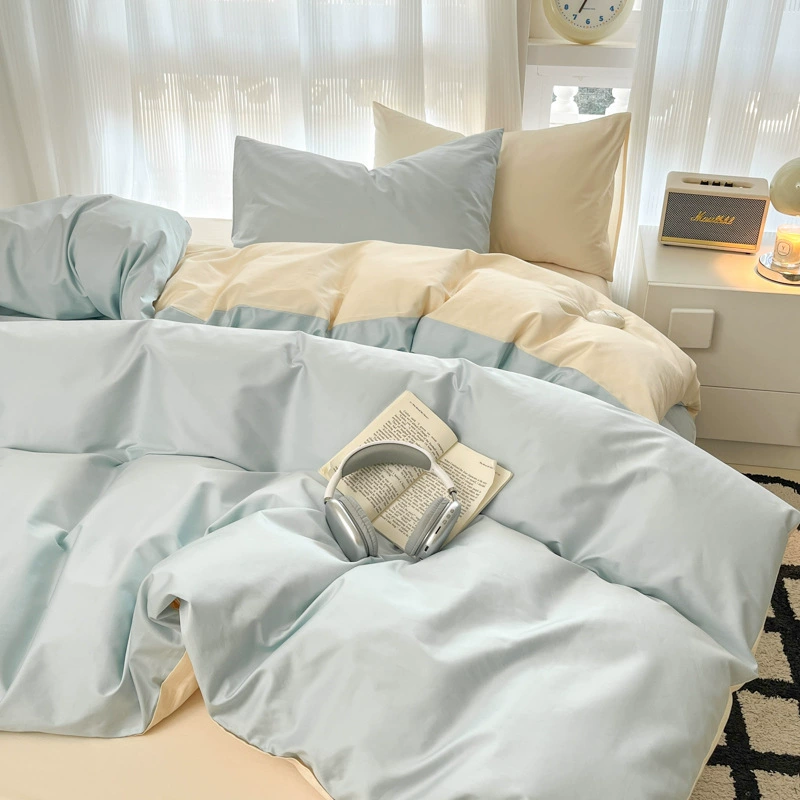 Хлопковый комплект, наволочка(простынь) постельное белье в стиле light luxury, 60 шт., комплект 4 предмета, комплект 3 предмета