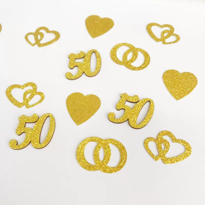 50岁30岁18岁生日结婚周年庆桌面装饰金葱纸派对抛洒纸屑工艺品