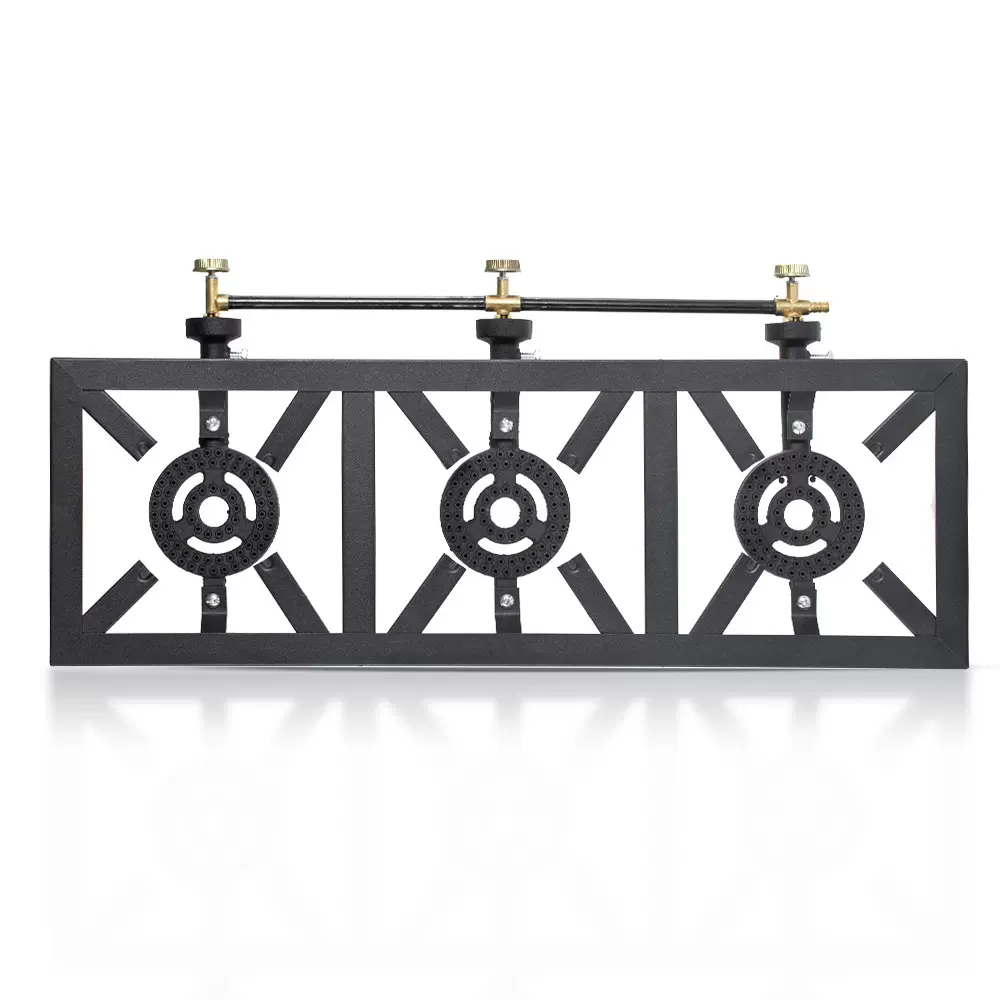 AKANE跨境欧规出三眼口角钢灶液化气天然气户外野营煤气灶猛火灶