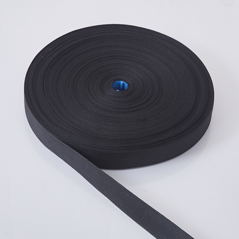Black Encrypted Ribbon Thickened Polypropylene PP Ribbon Bag Accessories Herringbone Plain American Woven Ribbon