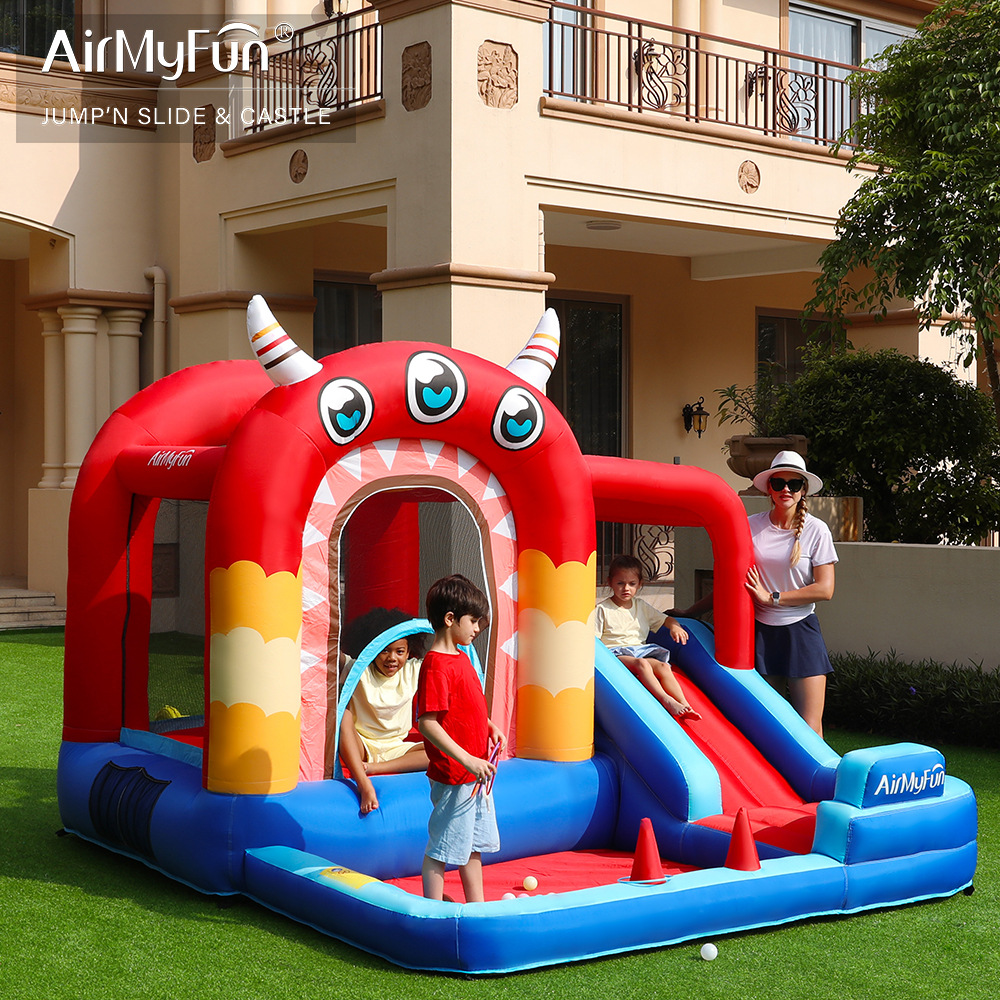 Doctor Dolphin Children's Home Castillo inflable Parque infantil Pequeño tobogán Jumper Piscina Bobo Fuerte inflable interior y exterior