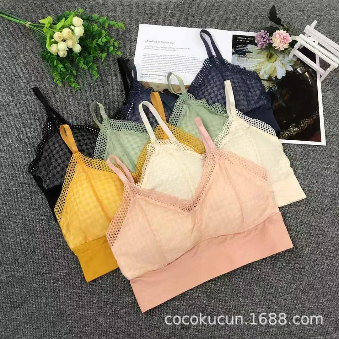 Nuevo encaje sin costuras hermosa espalda envuelta pecho sin anillo de acero ropa interior chaleco de cintura ropa interior sexy para mujeres