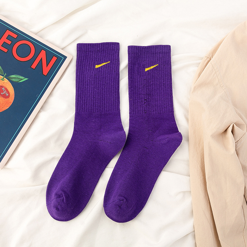 Calcetines de media pantorrilla para mujer, verano, algodón puro multicolor, resistentes, ideales para baloncesto