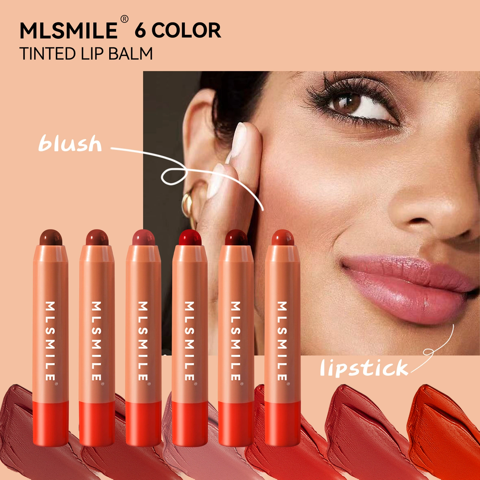 MLSMILE Увлажняющая помада, бальзам для губ, блеск для губ, набор, длительное действие