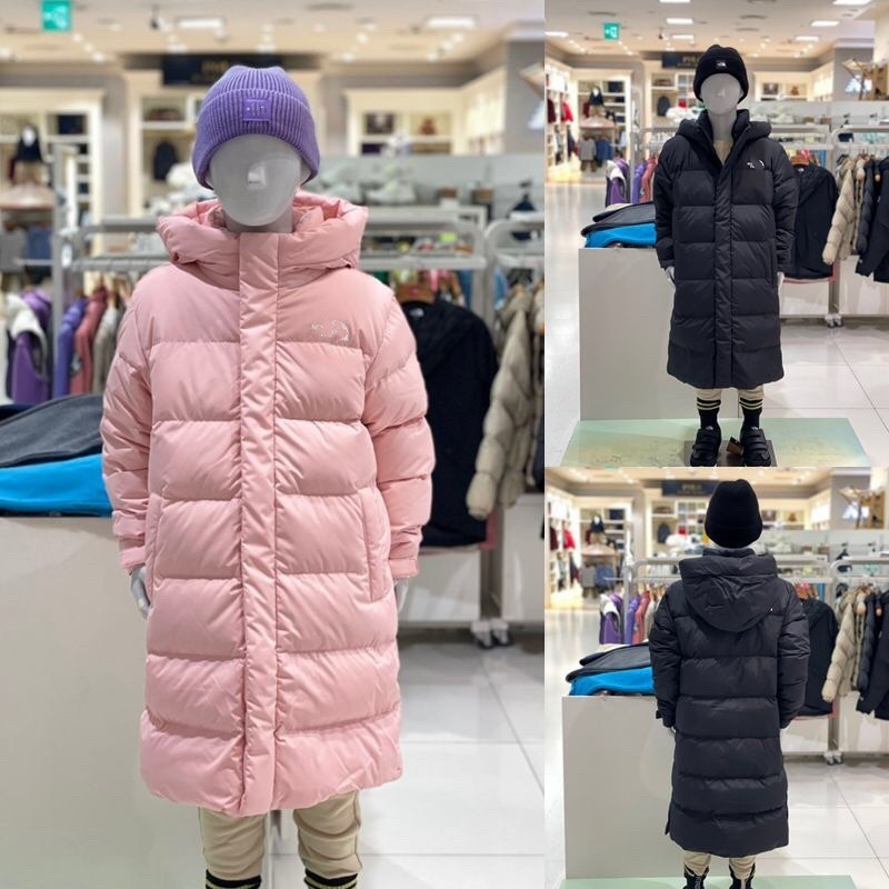 2025冬季男女中大儿童学院风连帽防风保暖羽绒服外套亲子装潮|undefined