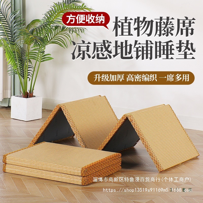 Tatami mat, Japanese-style foldable mattress for home use, summer coconut fiber, extra firm, designed for floor sleeping, ideal for naps, 1525