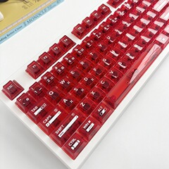 オリジナル透明 PC 発光チェリー高さミラー半透明キーキャップ 123 キー DIY 文字