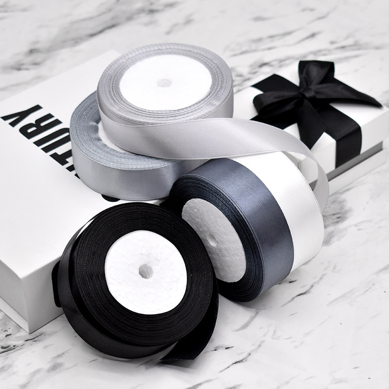 Factory direct 2.5cm polyester ribbon ribbon packaging gift box candy ribbon ribbon ribbon handmade bow ribbon