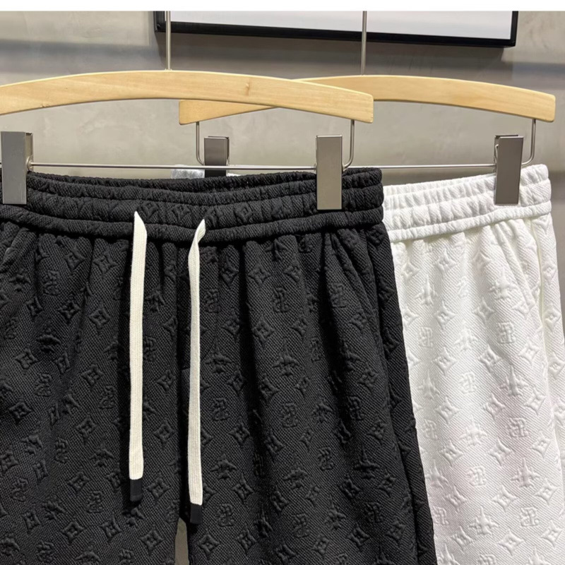 Short décontracté ample pour homme, style fin et tendance, couleur unie, jacquard cinq points, idéal pour l'été._voghion.com