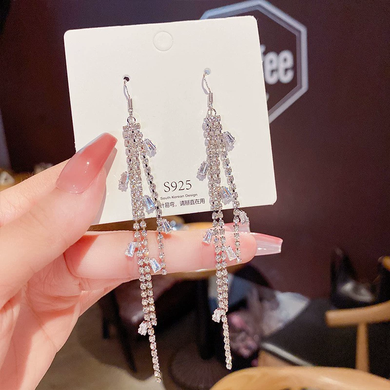 Серебряная игла, серьги из жемчуга, образец 925, стиль легкой роскоши, оптовая торговля