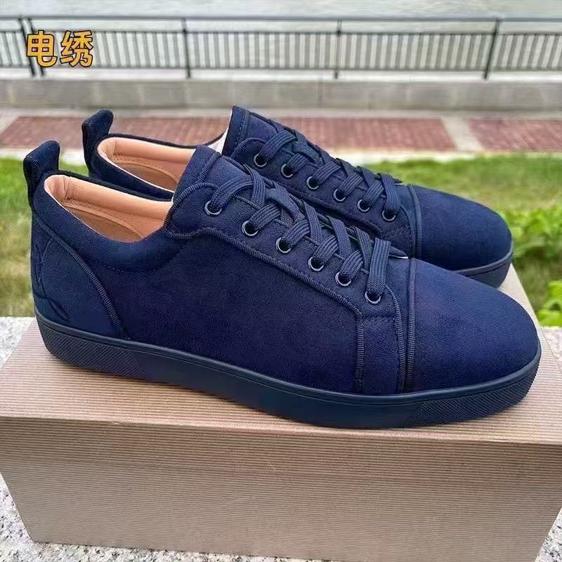 Nuevos zapatos de hombre bordados eléctricos de gamuz negro de correa baja tendencia de zapatos deportivos casuales de suela suave transpirable universal