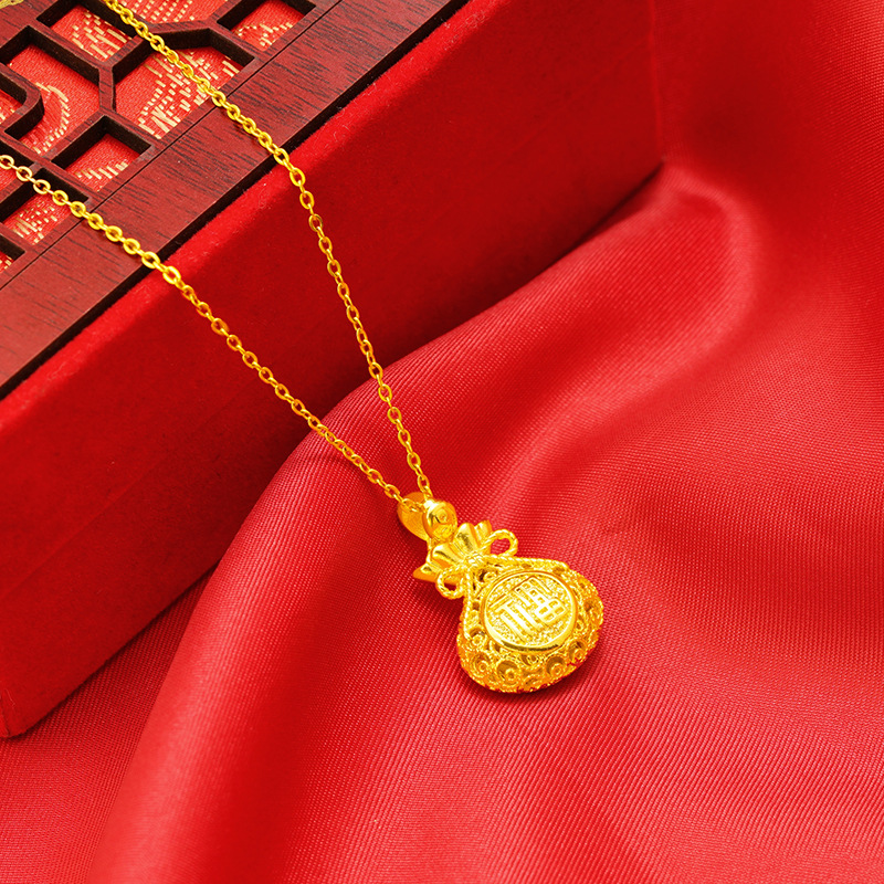 Moda Vietnam oro suerte bolsa colgante de verano de las mujeres en línea celebridad vivo cobre chapado en oro fábrica de joyas al por mayor