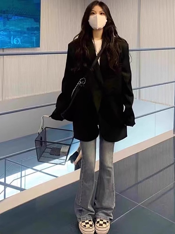 西装外套女2025早秋季新款今年流行气质灰色休闲高级感炸街小西服|undefined