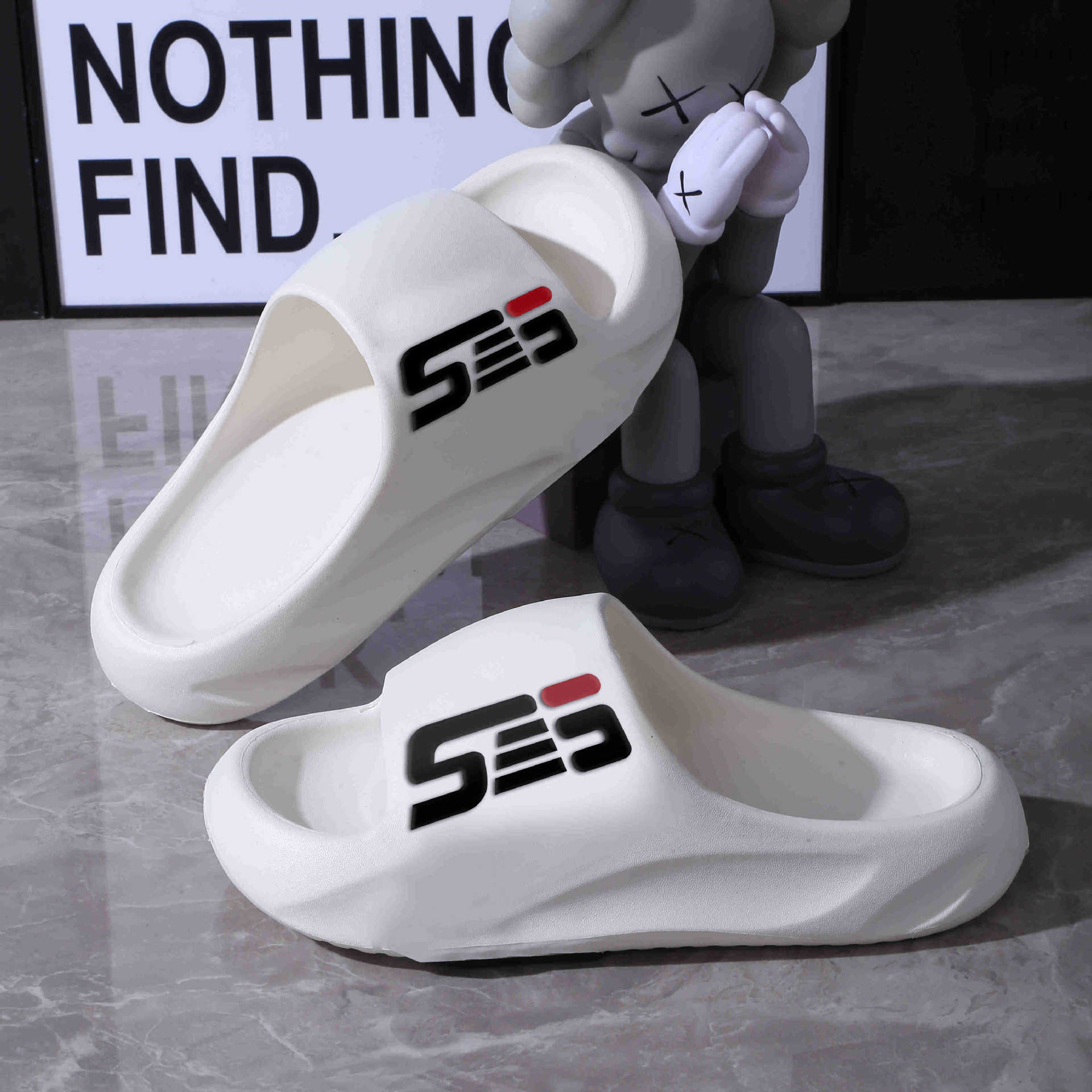 Zapatillas de verano para hombres indoor baño casero anti-derrapante pareja de dibujos animados zapatillas frías