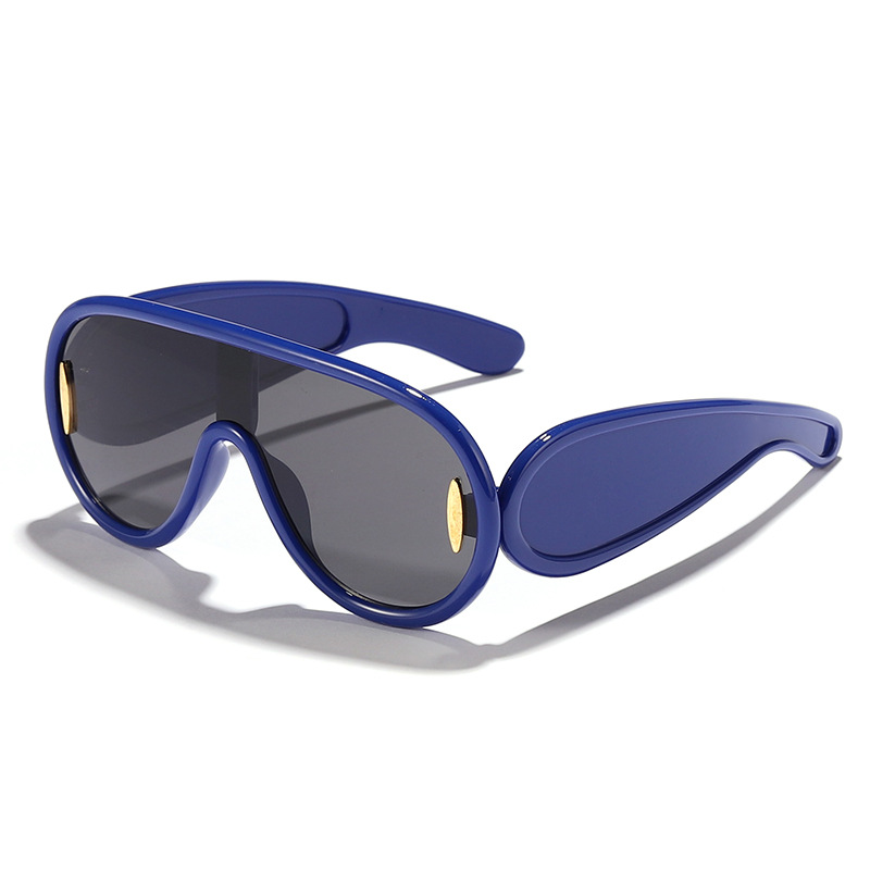 Gafas de Sol para niños INS celebridad de Internet europea y americana mismo estilo gafas de sapos de Marco grande de una pieza gafas de sol para niños de hip hop personalizadas