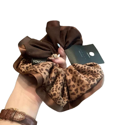 leopard print scrunchie for women, Saç üçün rezinlər