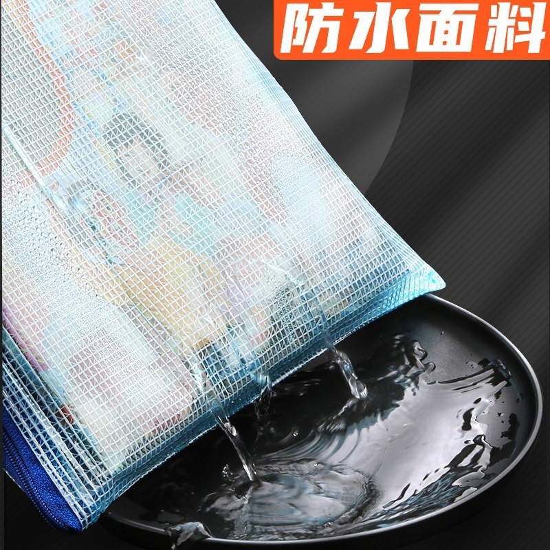 Bolsa para libros, bolsa para documentos, bolsa para asignaturas con cremallera para oficina, bolsa de almacenamiento para papeles de archivo de estudiantes de primaria, estudiantes de secundaria, estudiantes de plástico