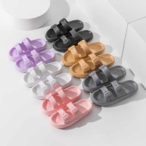 New Home Furniture Shower Indoor Non-slip Lightweight Fashion Couple Style Solid Color One-piece Slippers for Men and Women