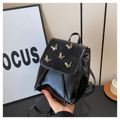 蝴蝶雙肩包包女士2024新款潮韓國學院風背包百搭學生上課書包