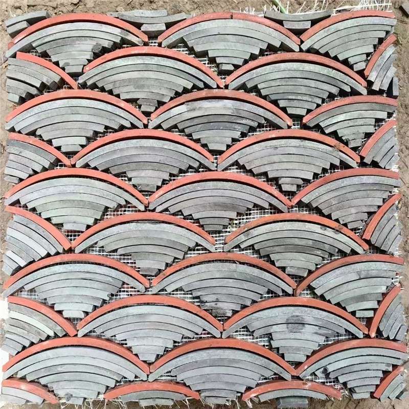 海南儋州古装饰立瓦小青瓦半圆瓦古建中式镂空隔断瓦片砖拼花瓦铺