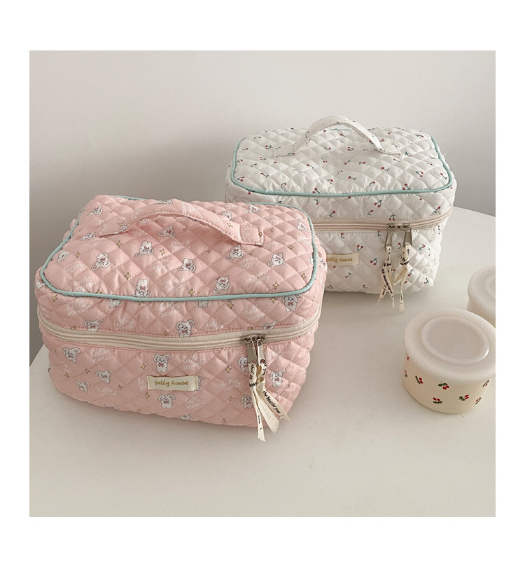 Women's Medium All Seasons Cotton Printing Fashion Square Zipper Cosmetic Bag display picture 4