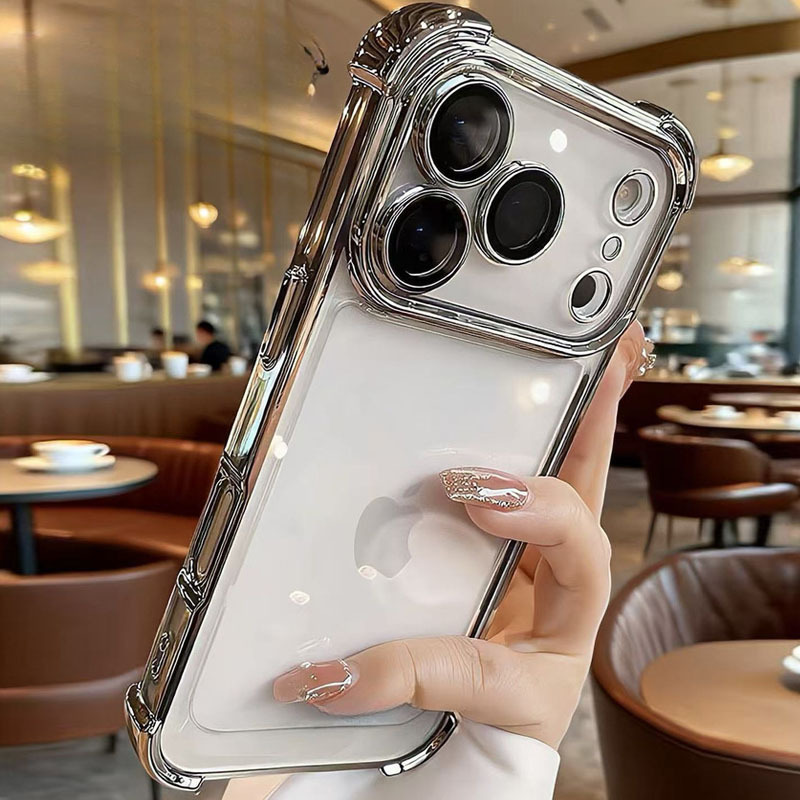 适用iphone17promax手机壳透明苹果17Air保护套电镀16E气囊15防摔|undefined