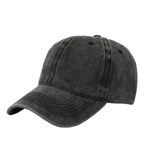 Cotton Vintage Washed Baseball Cap Embroidered Cotton Denim Duckbill Cap Advertising Cap Breathable Women Printed Hat Wholesale