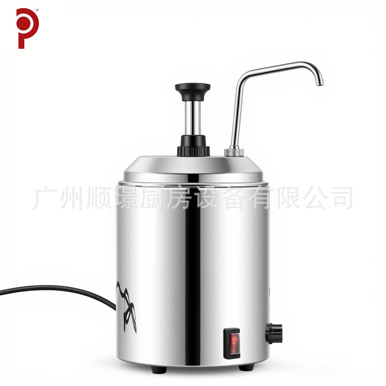 Dispensador de salsa de temperatura constante de acero inoxidable con bomba de cabeza múltiple con cubierta dividida en grille transfronteriza para dispensador de condimentos de cabeza múltiple de temperatura constante