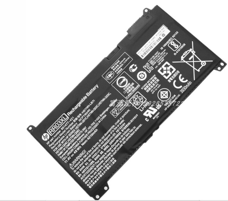Applicable to HP ProBook 430 440 450 455 470 G4 MT20 RR03XL laptop battery