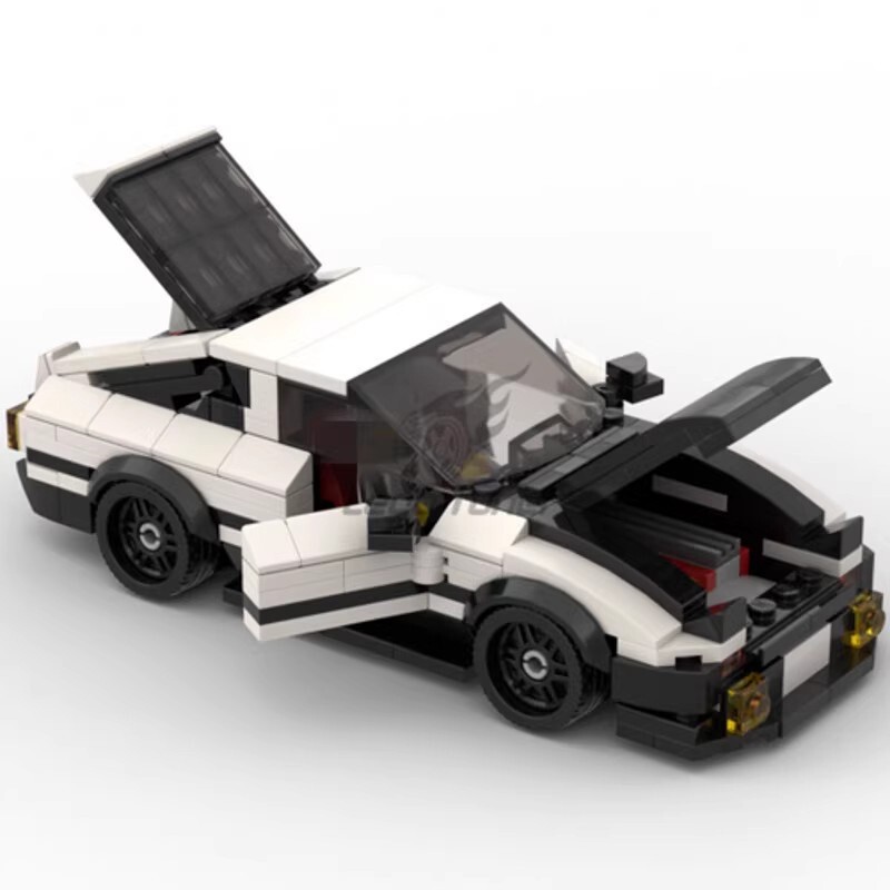 MOC building blocks compatible with Lego 97832 Toyota AE 86 Thunder racing car assembly model gift ornaments