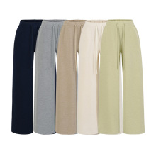 明星机场私服高街运动休闲裤卫裤女秋冬新款华夫格百搭显瘦阔腿裤