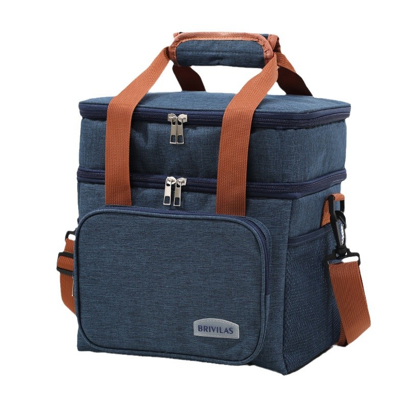 Gran capacidad Oxford doble hielo al aire libre picnic paquete de hielo Amazon venta transfronteriza bolsa de almuerzo bolsa de aislamiento térmico