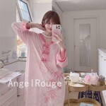天使觅睡衣6583 秋冬款女睡衣钻石绒休闲居家可外穿金丝绒睡裙
