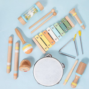 Children's Early Education Orff Musical Instruments Percussion Set Hand Drum Soundboard Music Toy Parent-Child Interaction