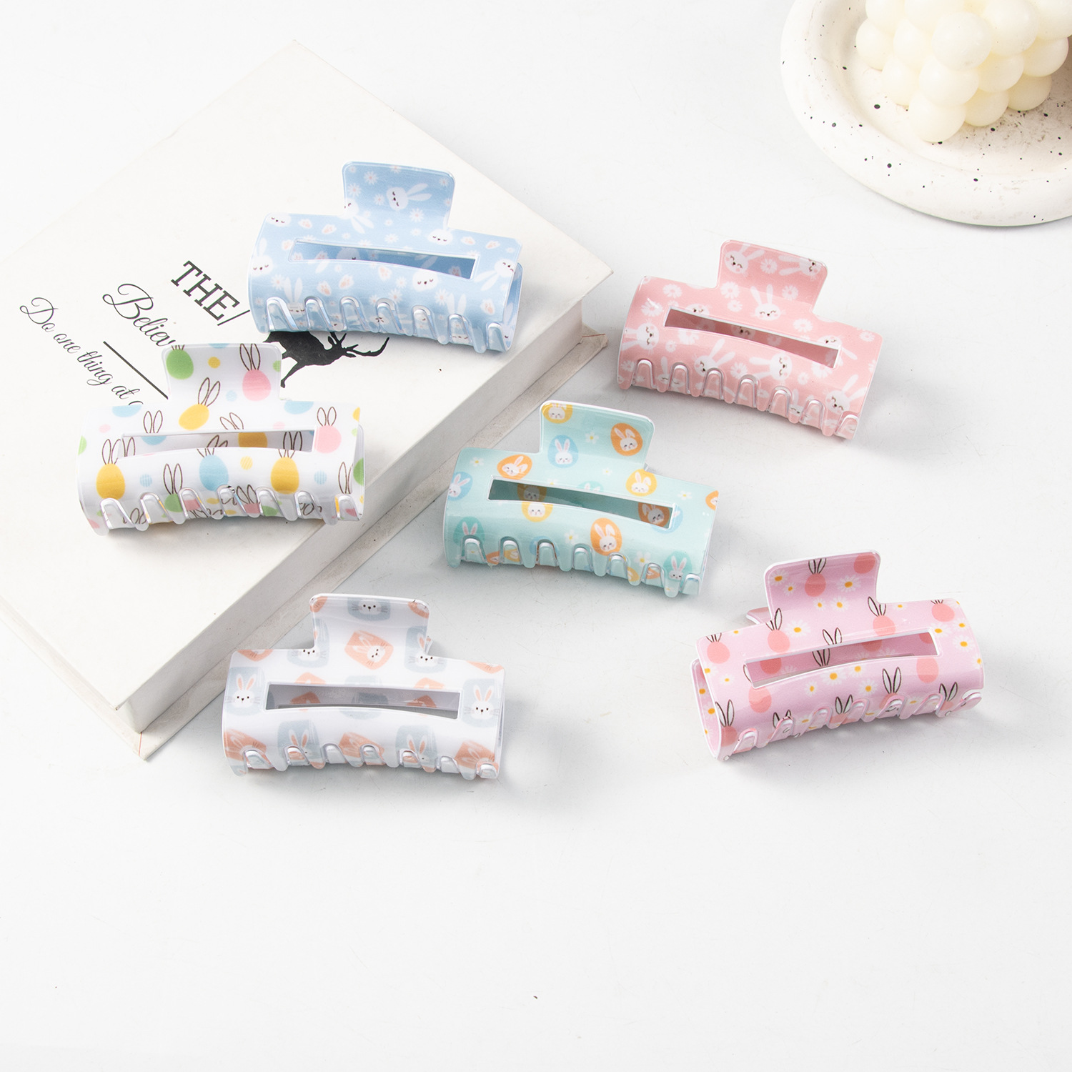 戈蕾思12月新品pvc8公分跨境派秋冬季熱賣飾品頭飾抓夾髮夾