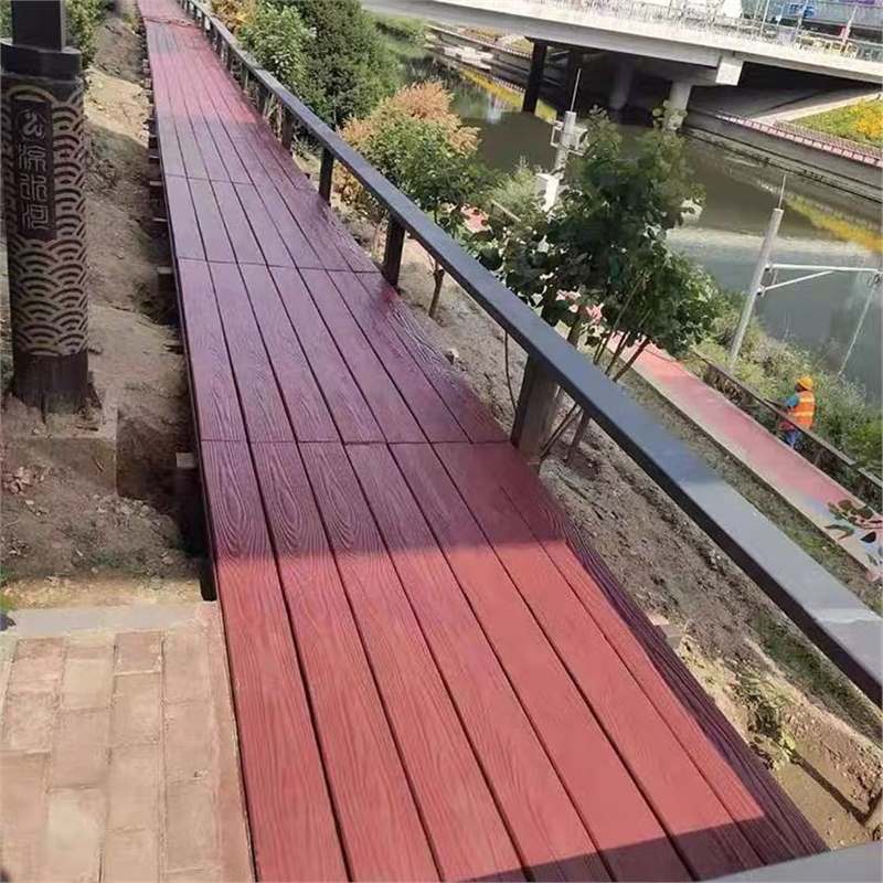 福建福州水泥仿木地板别墅花园地铺耐候性强维护简单本地厂家生产