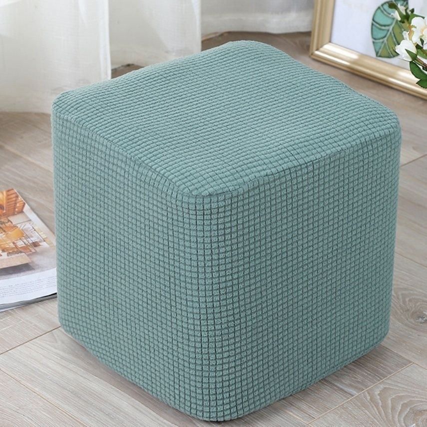 Tela elástica cuadrada de lana para cambiar zapatos taburete cubierta de silla cubierta de maíz cubierta cuadrada cubierta de taburete todo incluido tejido grueso cubierta de cubierta