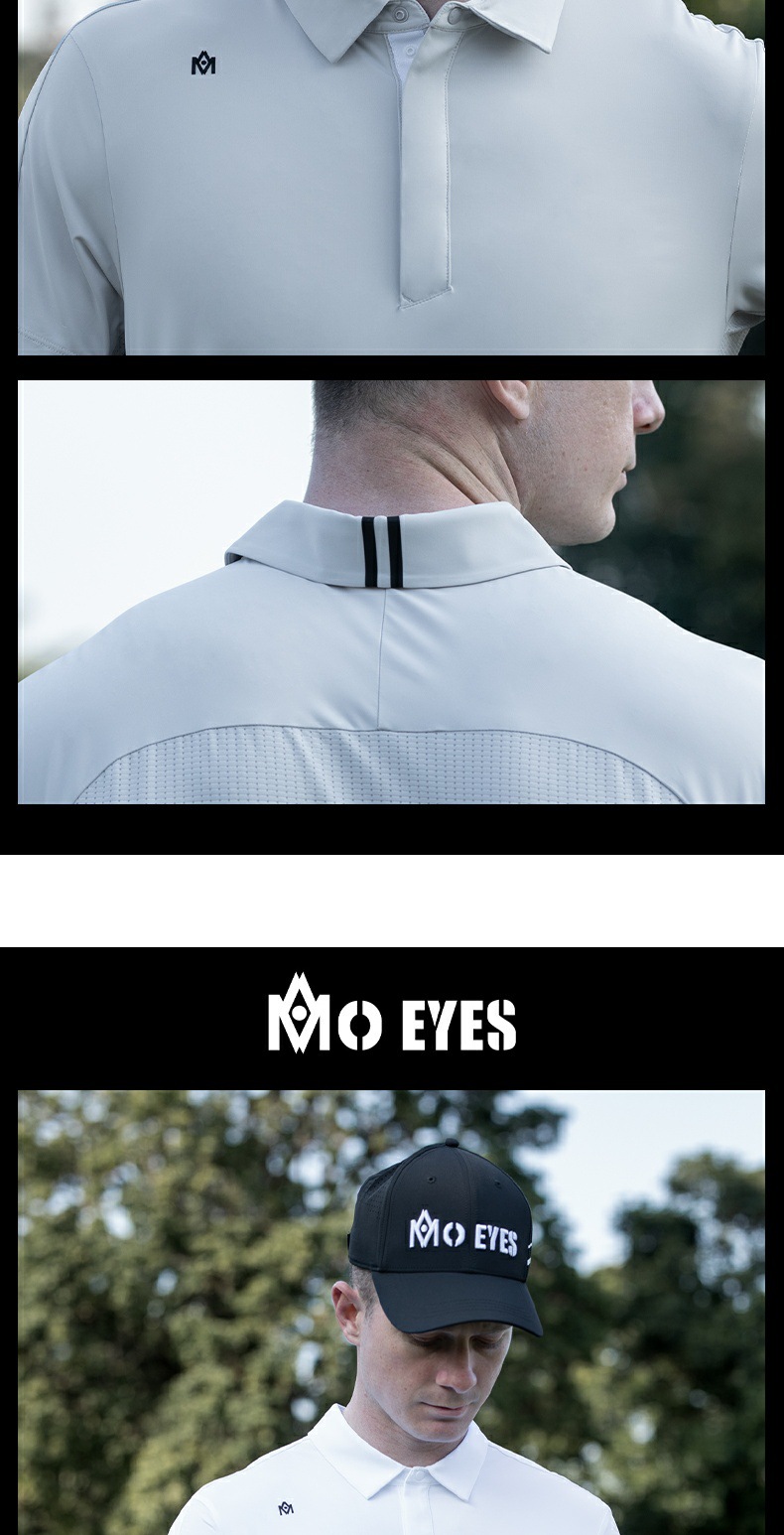 Áo polo nam tay ngắn MO EYES Magic Eyes thoáng khí, co giãn cao, cảm ứng lạnh — Áo màu vàng ngỗng sữa [lưới thoáng khí/mềm và đàn hồi cao/cảm ứng lạnh] M25YF026, Áo màu xám hiện đại [lưới thoáng khí/đàn hồi cao mềm mại/cảm ứng lạnh] M25YF026, Áo trắng [lưới thoáng khí/mềm co giãn cao/cảm ứng lạnh] M25YF026 chi tiết 12