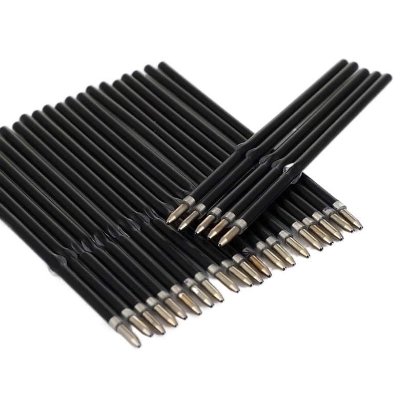 AliExpress 0.7mm bullet ball pen refill 107 long blue red black refill push replacement core in stock wholesale
