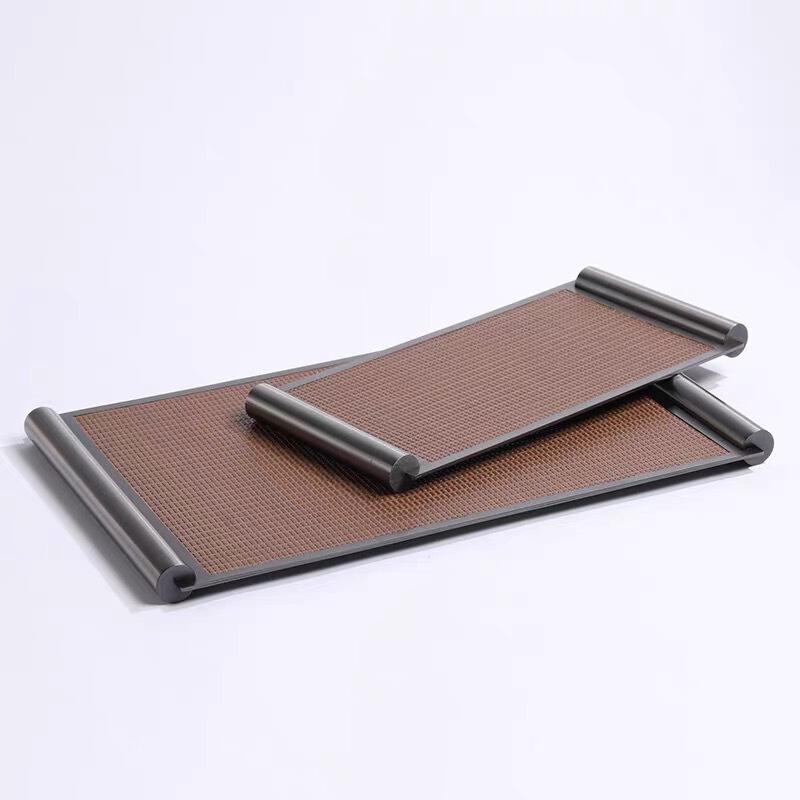 Modern Light Luxury Metal Creative Scroll Tray Living Room Coffee Table Storage Tray Ornaments Leather Storage Tray Model Room